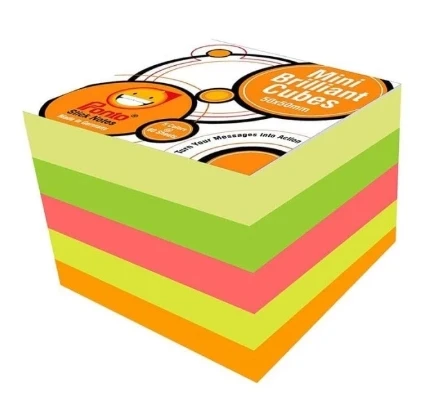Brilliant Cubes Pronto 75x75 mm 5 Warna / Sticky Notes / Post It Pronto / Memo Tempel